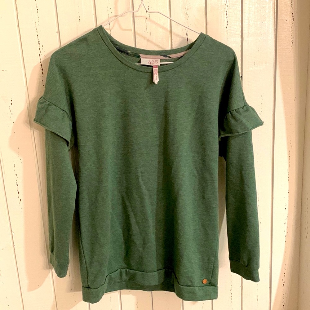 Matilda Jane Green Ruffle-Sleeve Seeds of Creativity Tunic - Girls